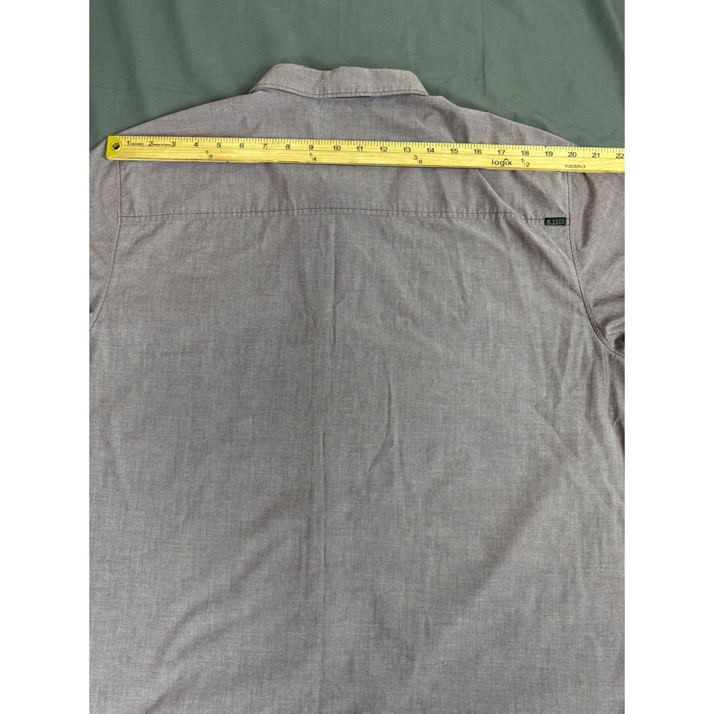 5.11 Tactical Carson Short Sleeve Shirt Fig Heather Purple Mens XL 71201-573 - Picture 5 of 14
